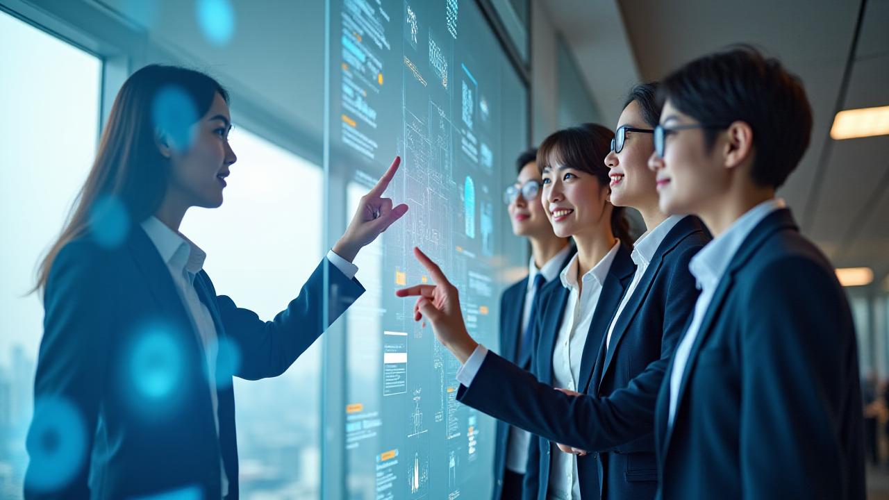 기상학원 팀원들이 함께 미래를 설계하는 모습